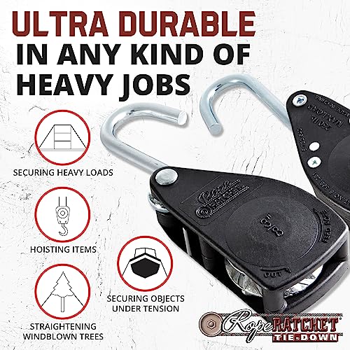 Rope Ratchet Pulley Hanger Bundle, 3/8 in and 1/4 in - No - Image 5