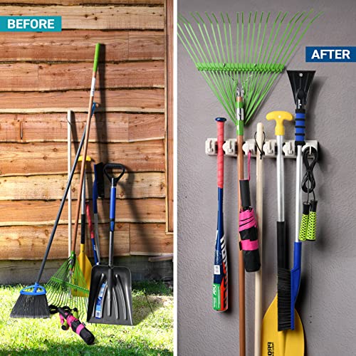 HOME IT Mop and Broom Holder Wall Mount Hanger, Heavy Duty 5 - Image 4