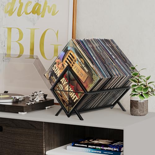Vinyl Record Storage Holder - 80-100 LP Vinyl Organizer - Image 3