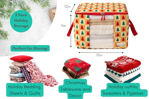 Canvas Storage Bags Designer Organizer 2 Pack – Seasonal - Image 3