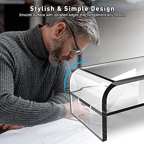 AboveTEK 2-Tier Acrylic Monitor Stand, Computer Rise | All Products - Image 5