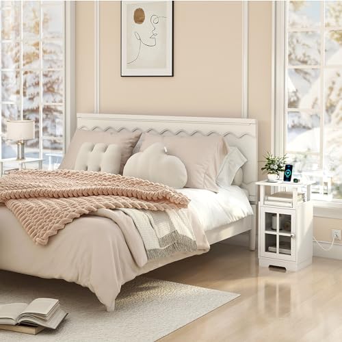 Nightstand with Charging Station,White End Table Mod | All Products - Image 8