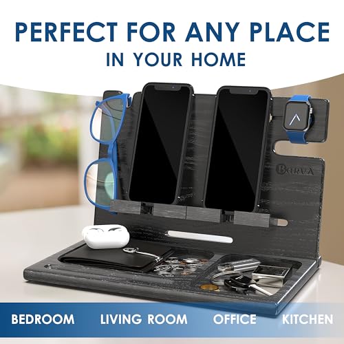 BarvA Two Phone Docking Station | Night Stand Desk Organizer | - Image 7