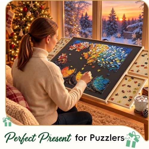 TEAKMAMA 1000 Pieces Puzzle Board,2-in-1 Tilting&Rotating Puzzle - Image 3