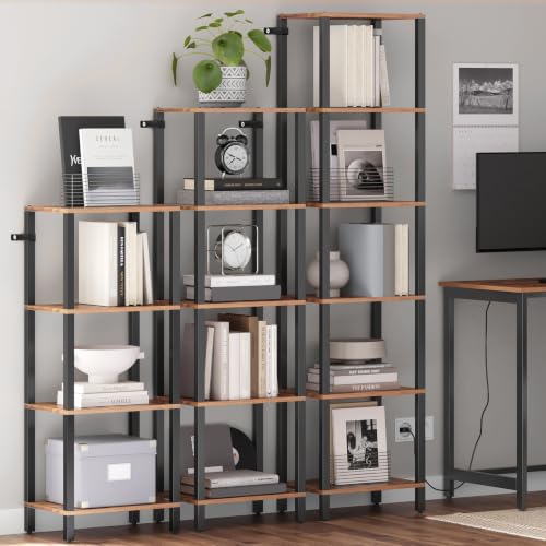 TUTOTAK Bookshelf, 6-Tier Tall Narrow Book Shelf for Small Space - Image 6