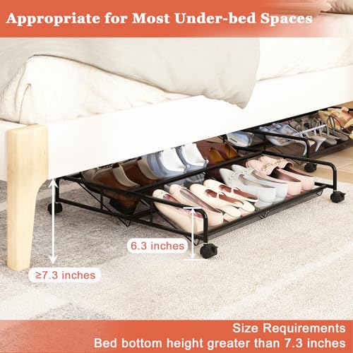 Under Bed Shoe Storage Organizer, Under Bed Storage Containers - Image 6