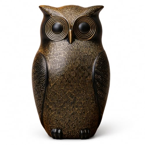 ANWR Mid Century Modern Owl Statue Decor, Small Animal Figurines - Image 2