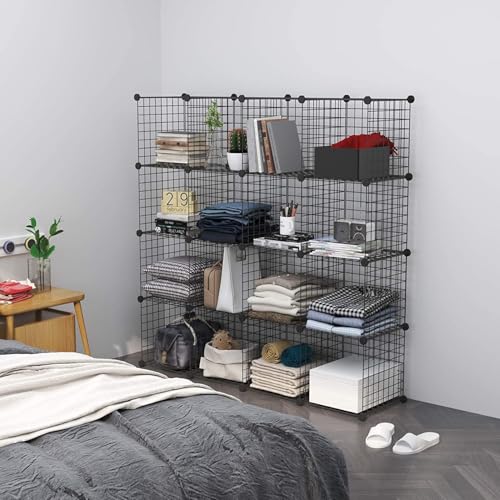 C&AHOME Wire Cube Storage, 16 Cubes Organizer Metal C - Image 5
