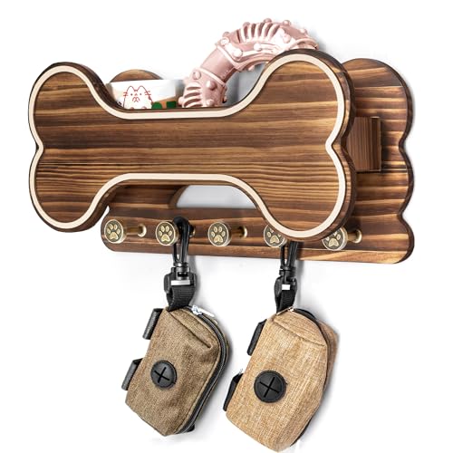 MTERSN Dog Leash Holder for Wall with Key Hooks for Dog - Image 2