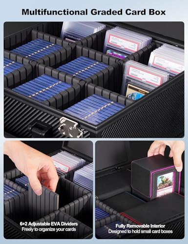 Carbon Fiber Graded Card Storage Box, TSA Lock Slab Case, Display - Image 6