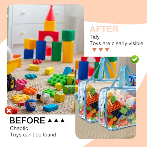 18 Packs Large Toy Storage Bags with Labels, 6 Colors - Image 6