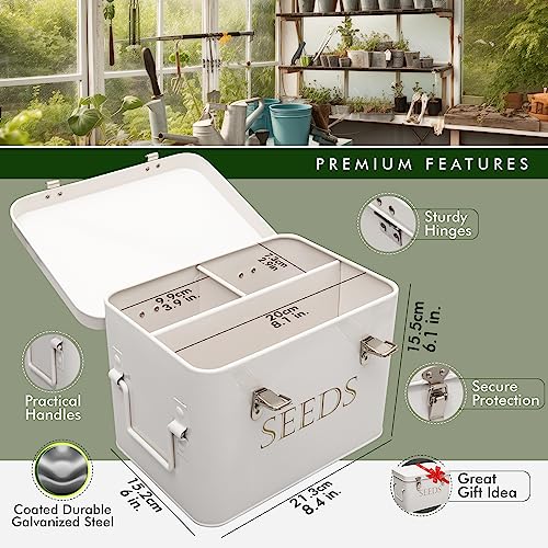Garden Seed Storage Box with Dividers Seeds Packet | Home Organization - Image 4