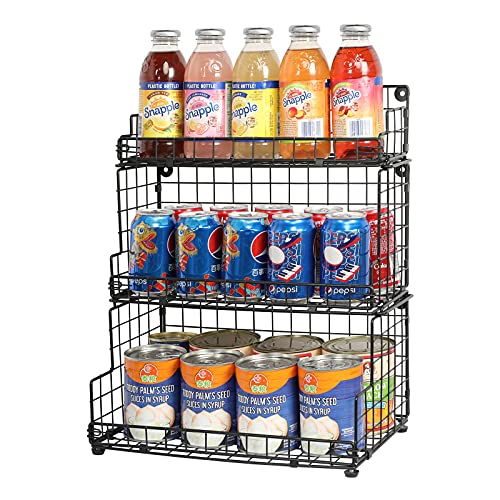 X-cosrack Stackable Wire Basket 3 Tier Countertop& Wall Mounted - Image 5