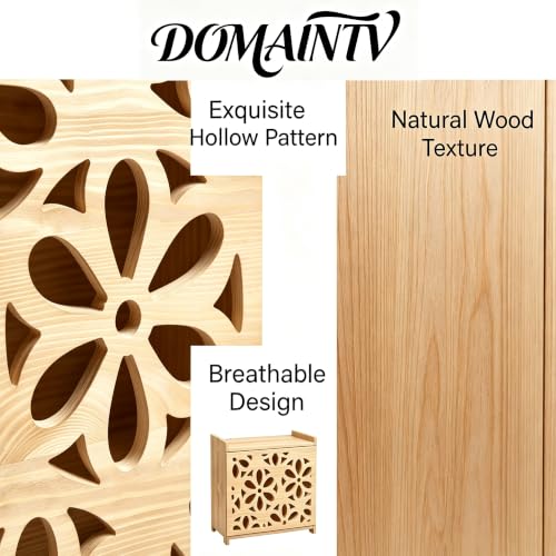 Wooden Projector Shelf,WiFi Router Box Hider,Power S | Cable Managemen - Image 7