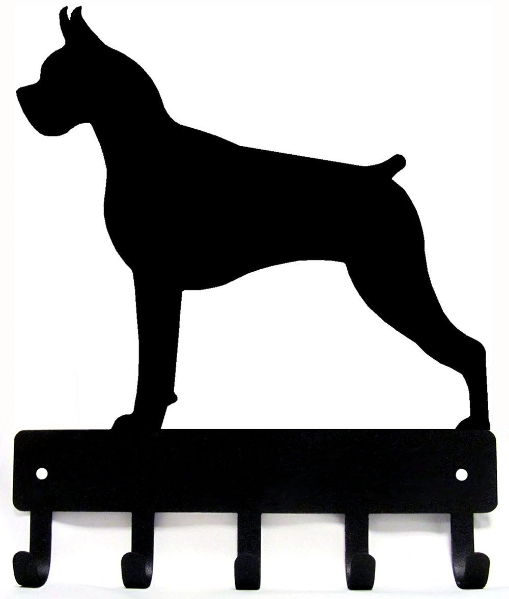 Boxer Key Key Holder & Leash Hanger - Large 9 inch - Image 1