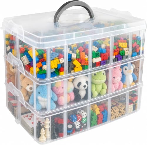 Guyuyii Bead Organizer, 3-Tier with 30 Adjustable Compartments - Image 2