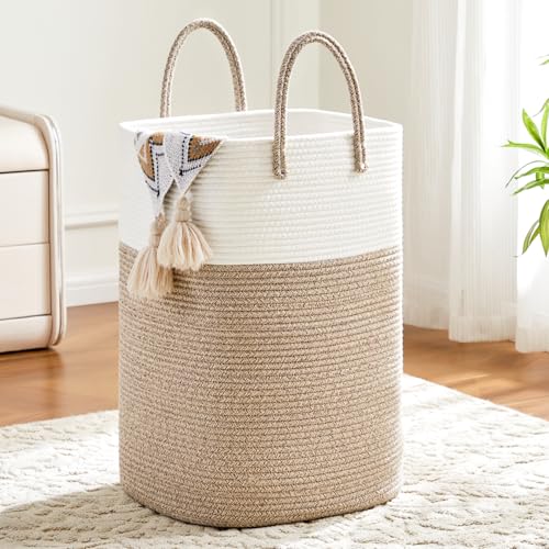 Laundry Basket,Woven Cotton Rope Laundry Hamper,Vers | All Products - Image 2