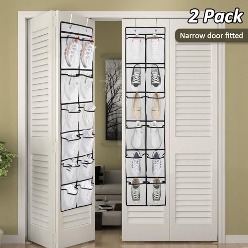 GOMAJI 2PK 12 Large Pockets Over Door Hanging Shoe Organizer - Image 3