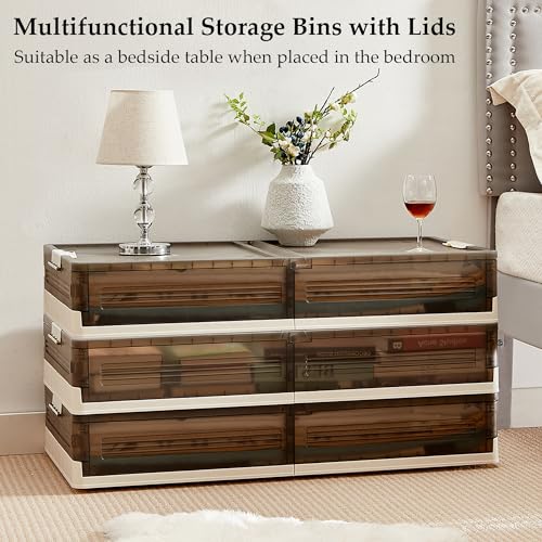 VECELO Under Bed Storage with Wheels, 2 Pack Stackable - Image 6