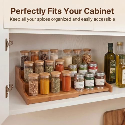 JinDoWin Expandable Spice Rack Organizer | Spice Racks & Pantry - Image 3