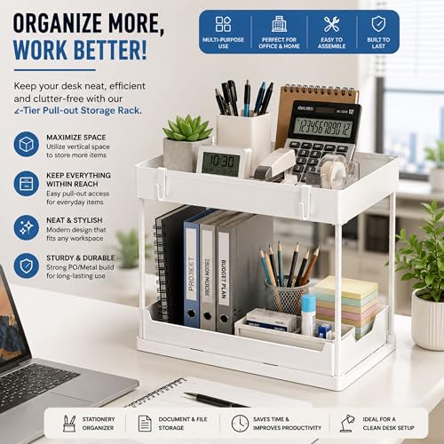 Under Sink Organizer, 2 Tier Pull-Out Storage Organizer - Image 8