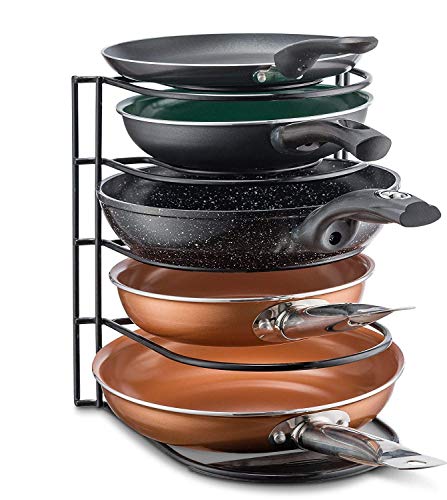 Pan Organizer Rack - Kitchen Closet Storage for Pots, Pans - Image 2