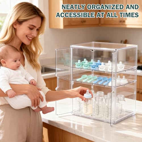 Baby Bottle Organizer, 3-Tier Bottle Storage for Countertop - Image 6