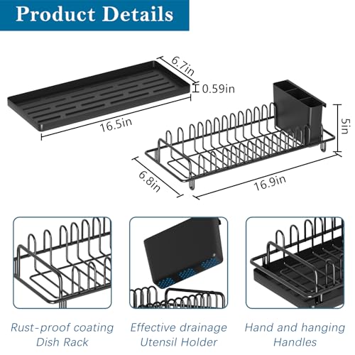XYZLVSI Compact Small Dish Drying Rack, RV Dish Rack for Kitchen - Image 7