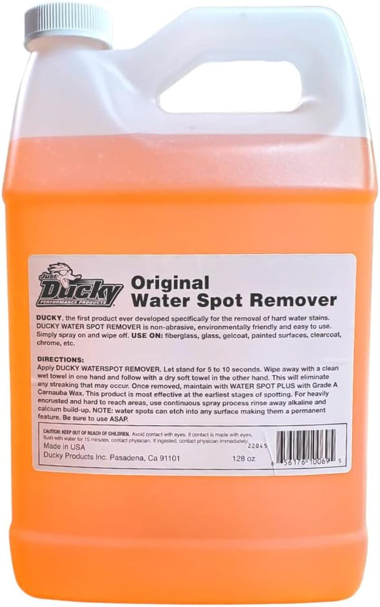 DUCKY PRODUCTS Original Water Spot Remover: Spray for Boat, Car, Motorcycle & RV Exterior Detailing, 128 oz