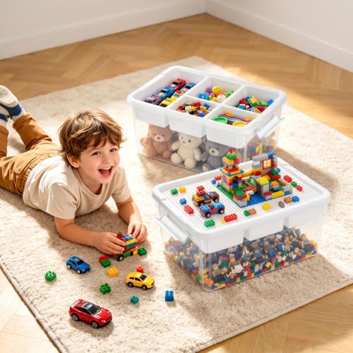Citylife 17 QT Plastic Storage Box Building Baseplate Lid - Image 3