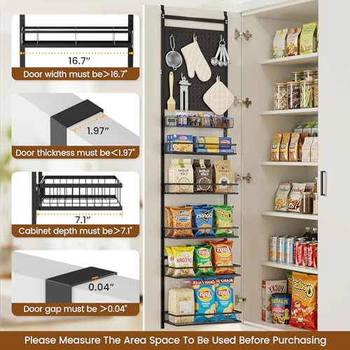 mustry Over The Door Organizer with 2 PegBoards and 6 - Image 6