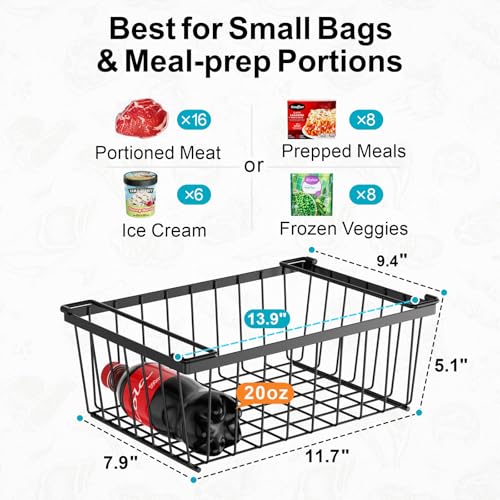 Freezer Organizer Bins - Storage Baskets for 5 Cu.Ft, 4 Pack - Image 3