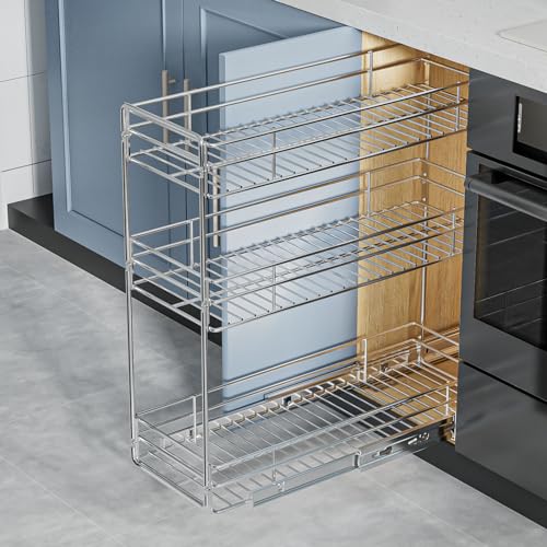 ROOMTEC 3-Tier Pull Out Cabinet Organizer for Narrow Cabinet - Image 7