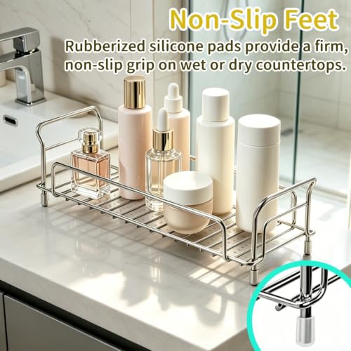 304 Stainless Steel Bathroom Counter Organizer - Image 7