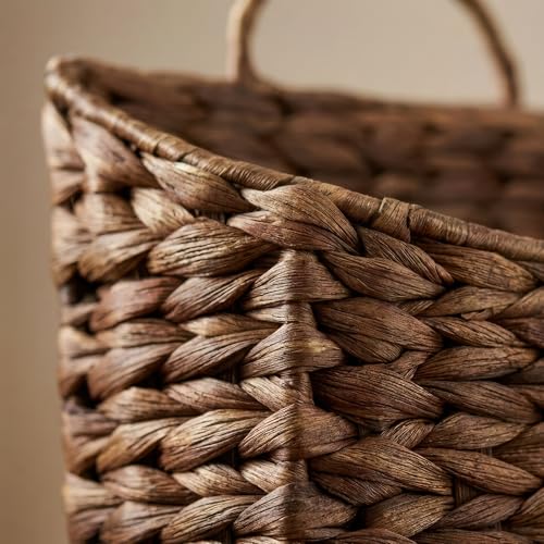 Water Hyacinth Hanging Wall Basket, Handwoven Wicker Wall Hanging - Image 4