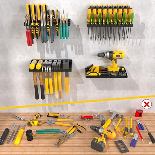 UNITEDPOWER Wall Mount Hand Tool Storage Set, Screwdriver - Image 3