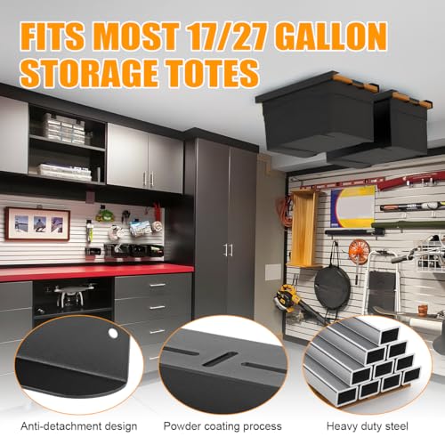 Overhead Garage Storage Rack Adjustable Width and Orientation - Image 3