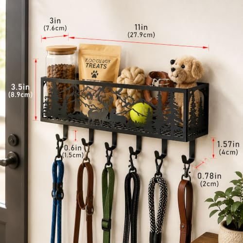 Key Holder Wall Mount with Mail Organizer, Deer Metal - Image 3