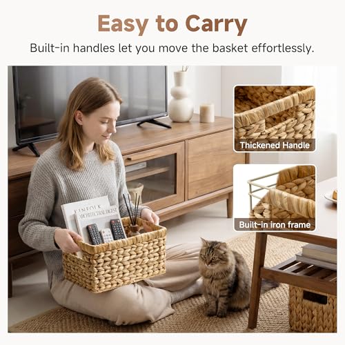 StorageWorks Wicker Baskets, Wicker Storage Baskets for Shelves - Image 5