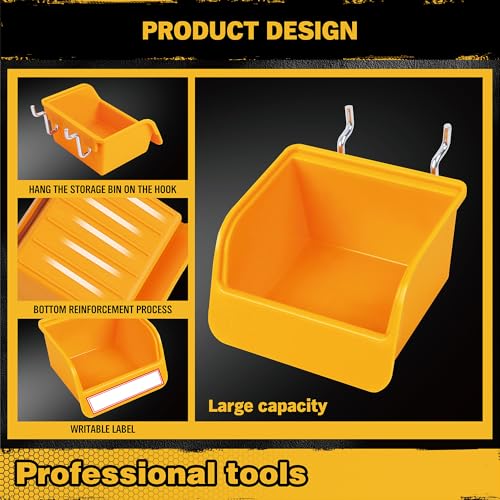 Pegboard Bins Organizer Set 24-Pack - Durable Storage Tray - Image 7
