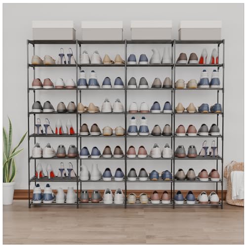 SMILHELTD Large Shoe Rack 4 Row 8 Tier for Entryway | All Products - Image 2