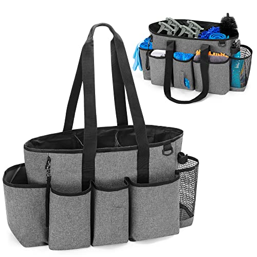 LoDrid Professional Cleaning Tote Caddy for Cleaning Supply, Gray - Image 2