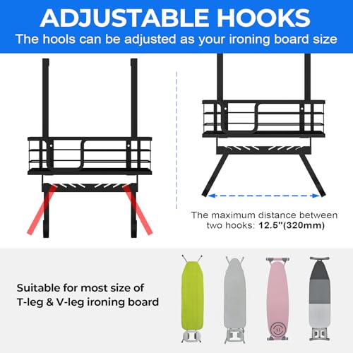 TJ.MOREE Over the Door/Wall Mount Ironing Board Hanger - Image 6
