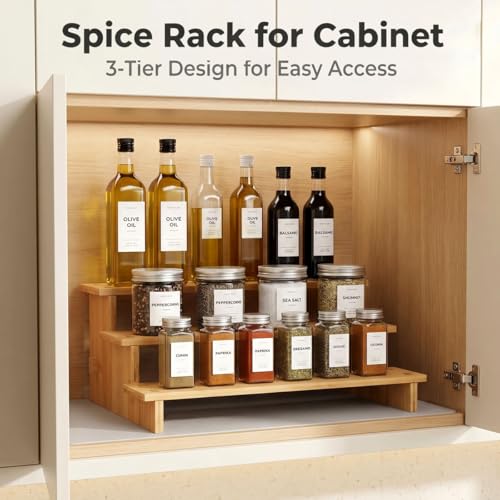 JinDoWin 2 Pack Spice Rack Organizer for Cabinets,Countertop & - Image 3
