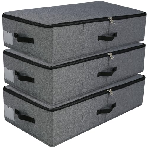 AMJ Large Under Bed Storage Containers, 3 Pack Closet - Image 2