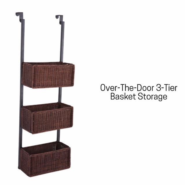 SEI Furniture Cortovo Over-The-Door 3-Tier Basket Storage - Image 8