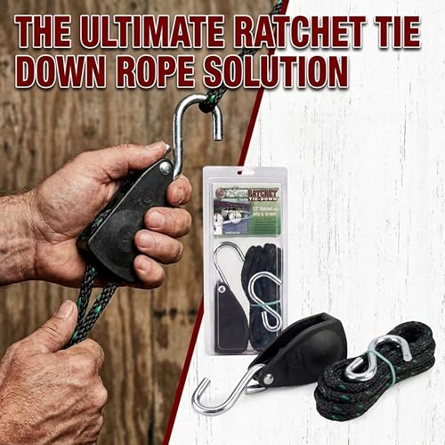 Rope Ratchet 1/2 Self Locking Pulley Hoist - 15' Garage - Image 7