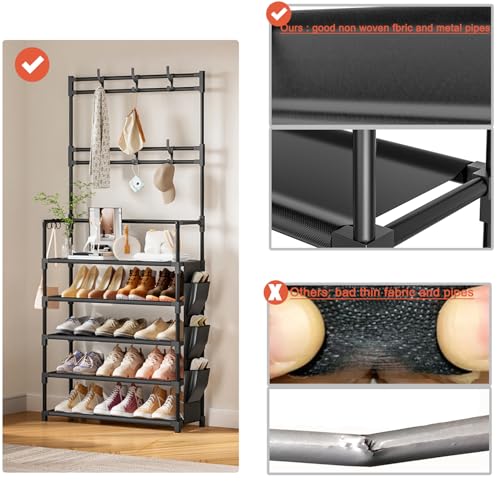 Shoe Rack 5 Tier Shoe Organizer Storage 15-20 Pairs - Image 6