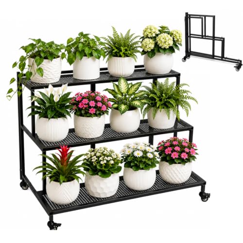 Qidejoy Folding Plant Stand Shelf Outdoor Indoor,Plant - Image 2