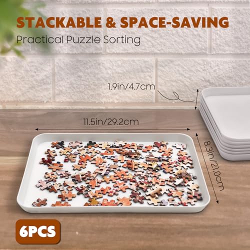 11.5 x 8.3 in Puzzle Sorting Trays Stackable with 32 - Image 3